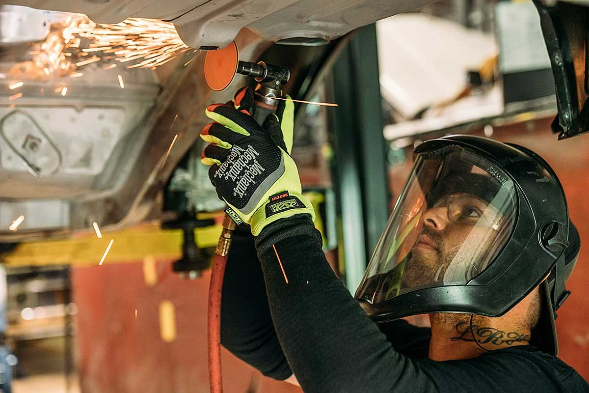 Mechanix Wear workshop backdrop