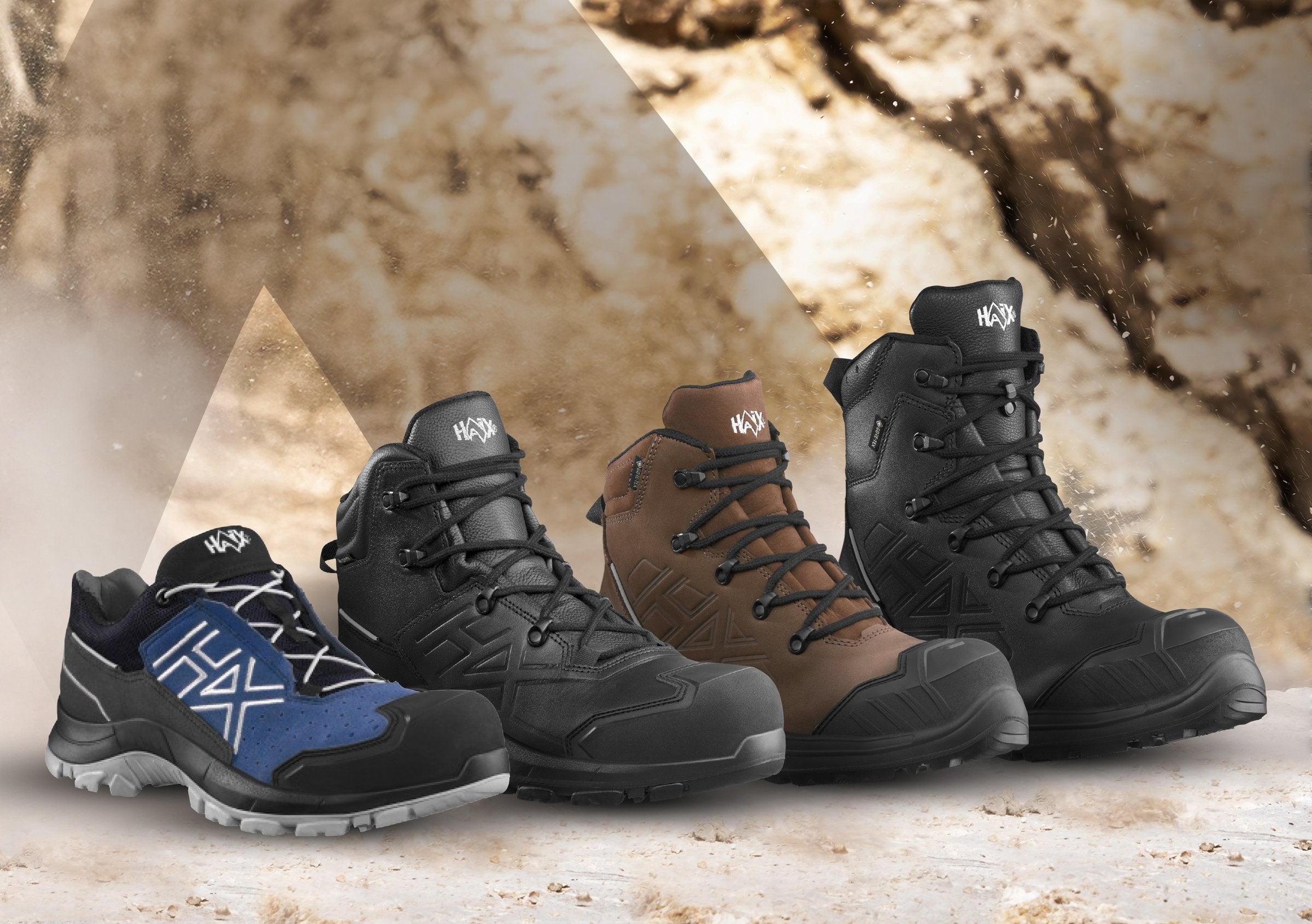 Haix workwear collection backdrop