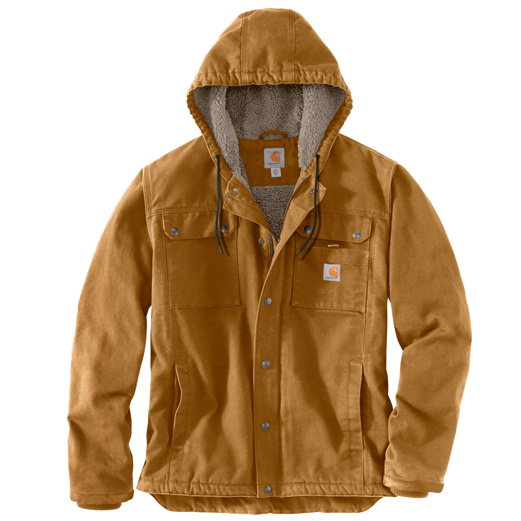 Carhartt 103826 Bartlett Jacket Relaxed Fit Washed Duck Sherpa-Lined Utility Jacket