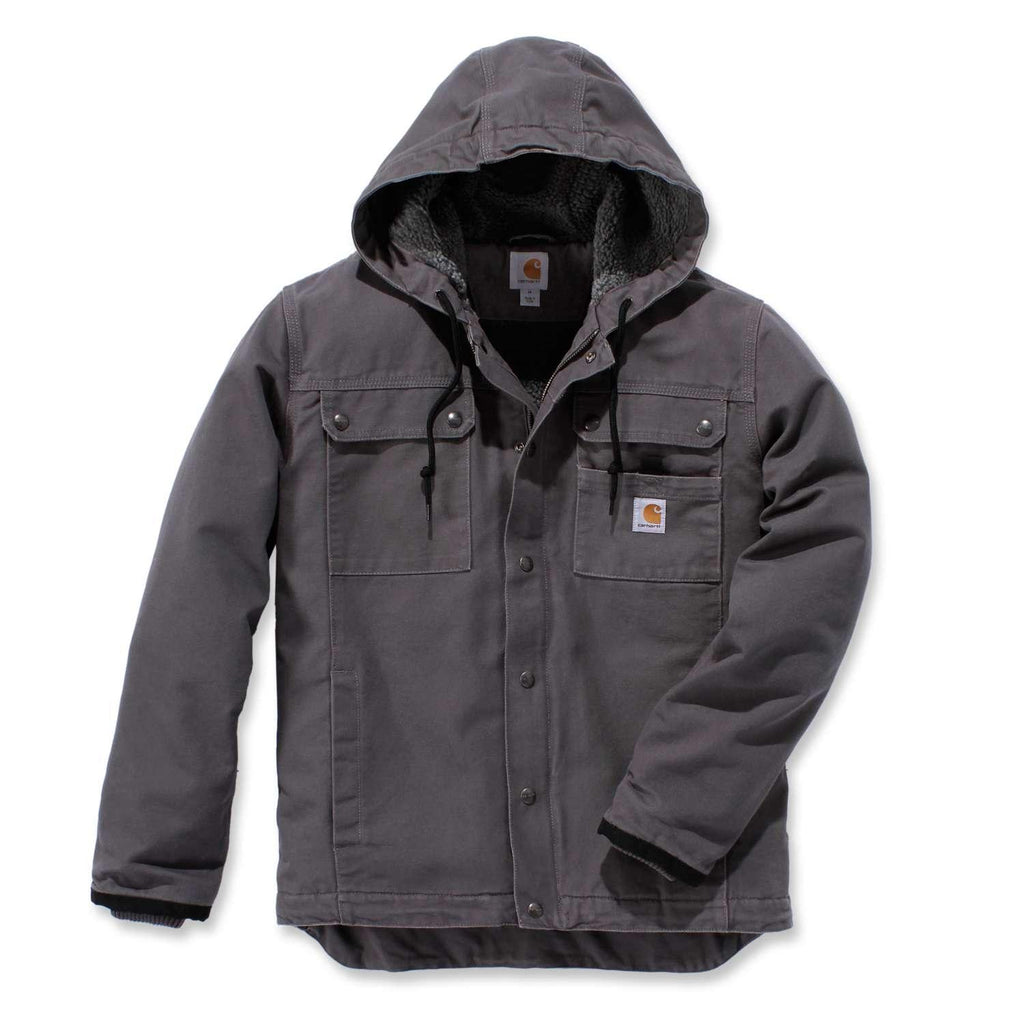 Carhartt 103826 Bartlett Jacket Relaxed Fit Washed Duck Sherpa-Lined Utility Jacket