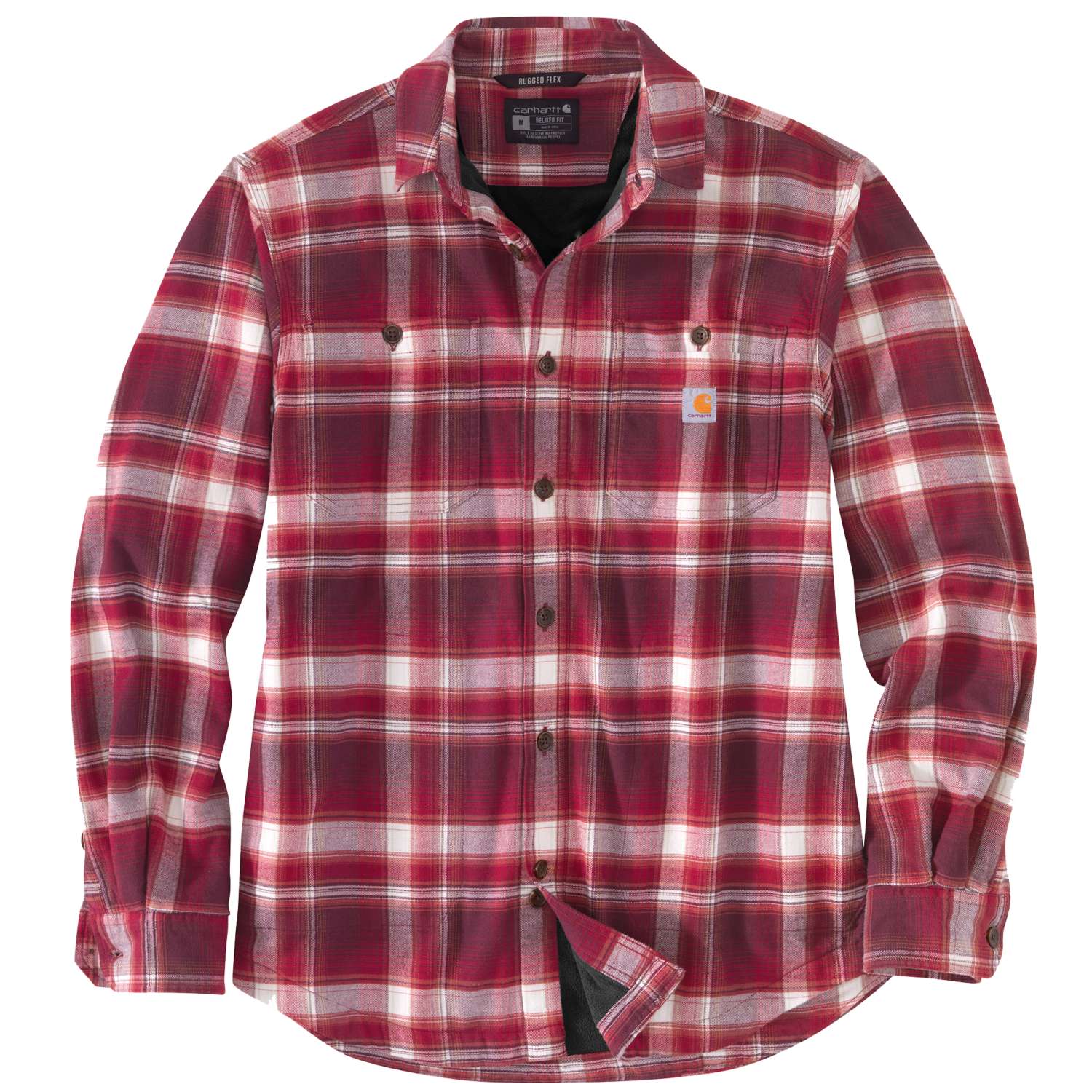 Carhartt 104913 Rugged Flex Relaxed Fit Midweight Flannel Hamilton Fleece-Lined Shirt Main image