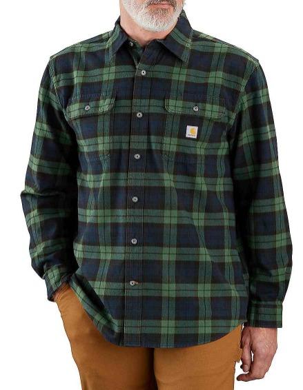 Carhartt 106356 Loose Fit Heavyweight Flannel Long-Sleeve Plaid Shirt Secondary image