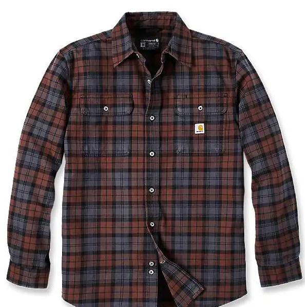Carhartt 106356 Loose Fit Heavyweight Flannel Long-Sleeve Plaid Shirt
