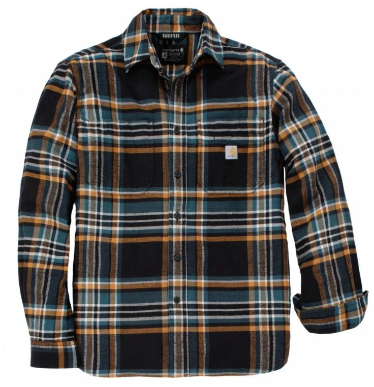 Carhartt 107010 Rugged Flex Relaxed Fit Midweight Flannel Long-Sleeve Plaid Shirt