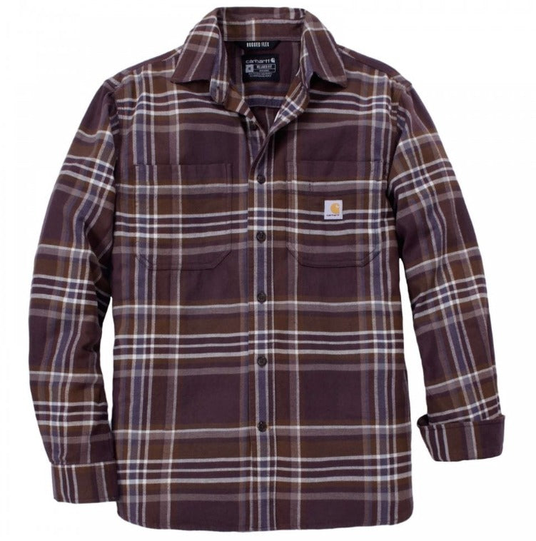 Carhartt 107010 Rugged Flex Relaxed Fit Midweight Flannel Long-Sleeve Plaid Shirt