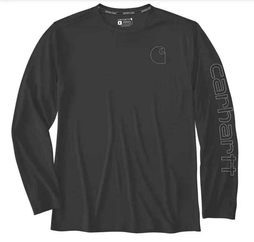 Carhartt 107202 Force Sun Defender Relaxed Fit Lightweight Long Sleeve Logo Graphic T-Shirt Main image