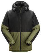 Snickers 1104 Waterproof Insulated Jacket Khaki Green/Black