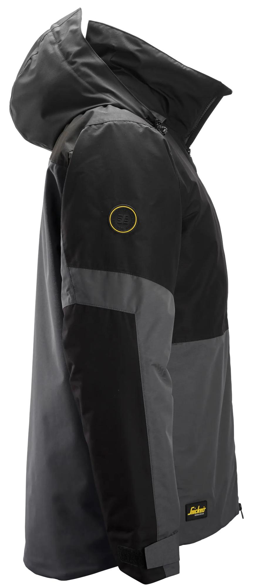 Snickers 1104 Waterproof Insulated Jacket Steel Grey/Black