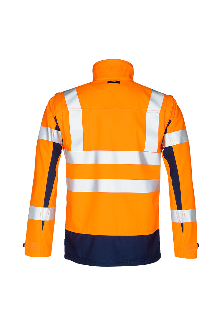 Sioen 724Z42TU2 Malden Hi-vis softshell jacket with detachable sleeves
