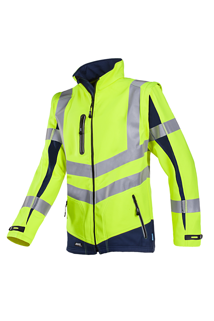 Sioen 724Z42TU2 Malden Hi-vis softshell jacket with detachable sleeves