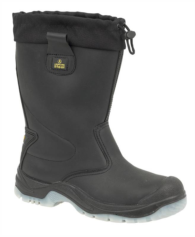 Amblers FS209 Black Water-Resistant Safety Rigger Work Boot - S3