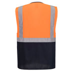 Portwest ES076 Essential Hi-Vis Contrast Executive Vest Orange/Navy Medium