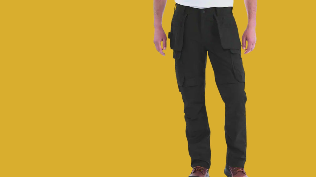 Carhartt 103337 Work Trousers, Rugged Flex, Double-Front, Kneepad Pockets, Holster Pockets, Cargo Pockets