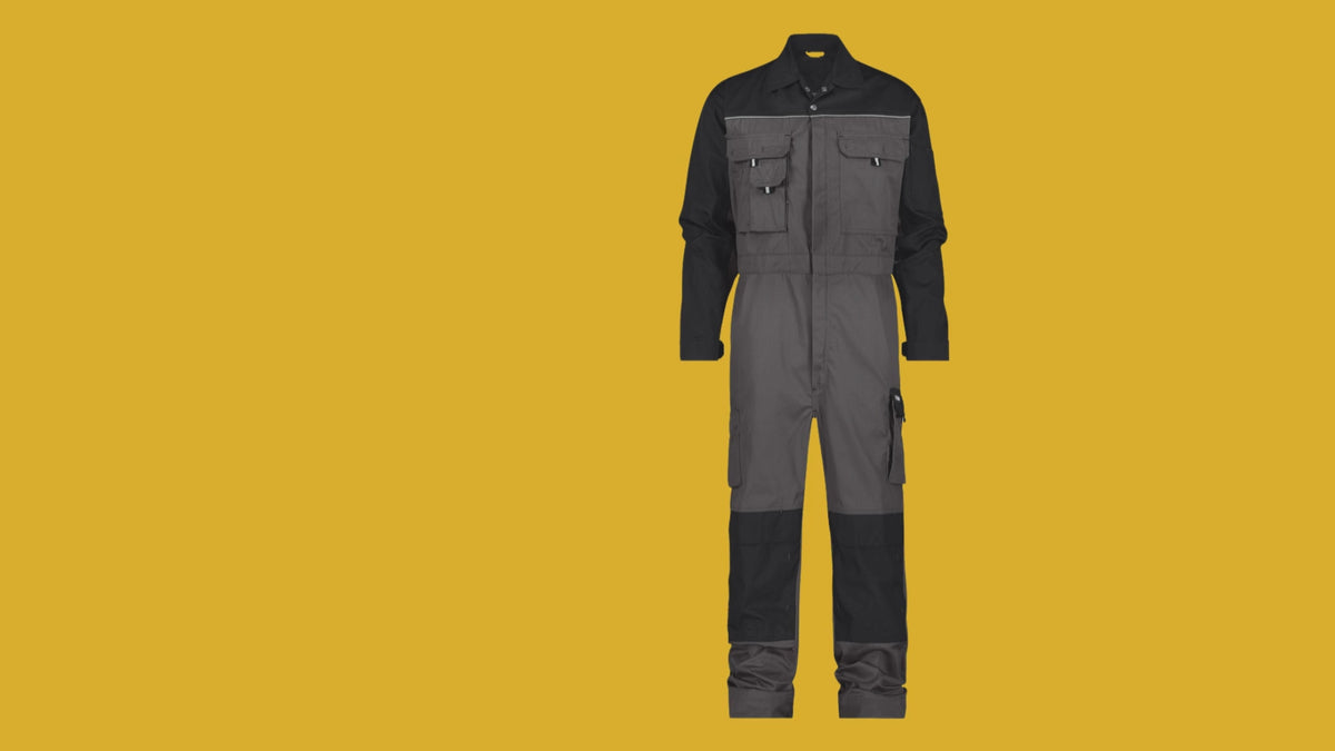 DASSY Cannes Work Overall, Two-Tone, Knee Pockets
