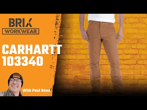 Carhartt 103340 Work Jeans, Rugged Flex, Double-Front, Kneepad Pockets, Cargo Pockets