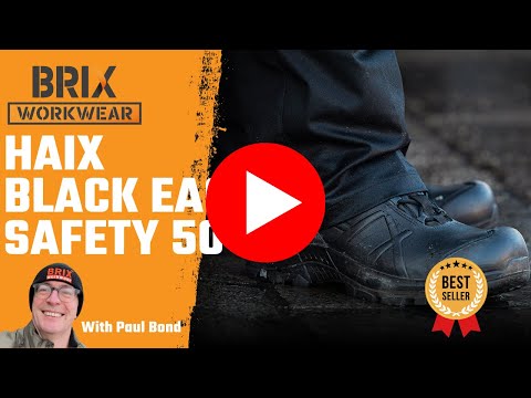 HAIX Black Eagle Safety 50 Mid Men's Safety Boot, Gore-Tex Waterproof, ESD, EN ISO 20345 S3