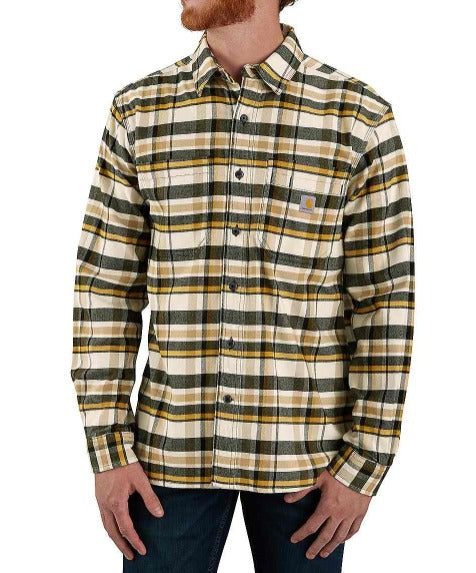 Carhartt 106352 Rugged Flex Relaxed Fit Midweight Flannel Long-Sleeve Plaid Shirt Main image