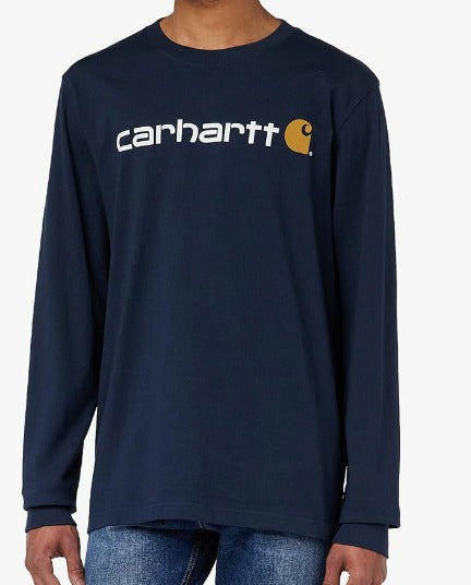 Carhartt 104107 Relaxed Fit Heavyweight Long-Sleeve Logo Graphic T-Shirt
