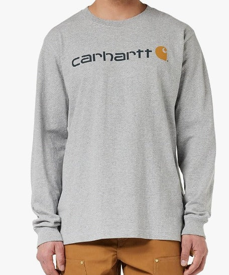 Carhartt 104107 Relaxed Fit Heavyweight Long-Sleeve Logo Graphic T-Shirt
