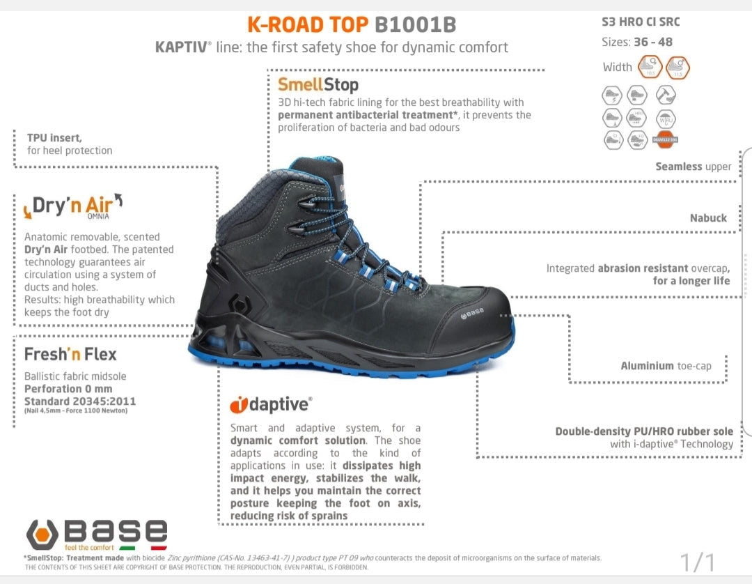 BASE K-ROAD TOP B1001B SAFETY BOOTS Secondary image